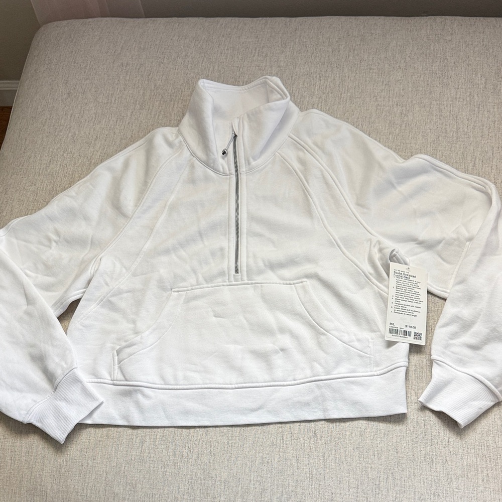 lululemon athletica True White Cropped Oversized Scuba  Sweatshirt